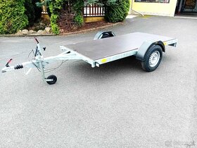 Brzděný 1300kg 2,65m x 1,30m, přívěsný vozík, svařovaný rám - 11