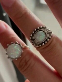 Nová sada prstenů prstynku bižuterie 8 ks perletove - 11