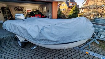 Motorový člun Honwave T35-AE, 15HP + nákladní přívěs CBS - 11