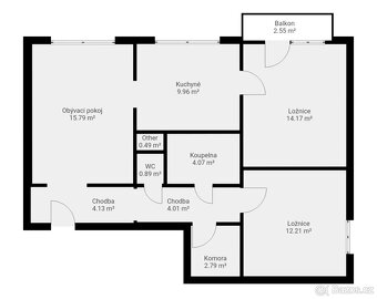 Prodej bytu 3+1, 72 m² – Zlín, Severní Vršava - 11