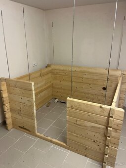 Finská sauna masiv 205x176 cm - 11
