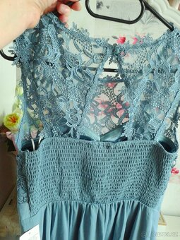 Nádherné dlouhé společenské šaty 40/42 - 11