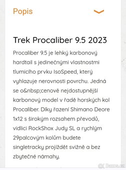 Prodám kolo TREK Procaliber 9.5 - 11