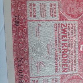 2 Koruny Rok 1917 serie 7369  0/UNC vzácná - 11