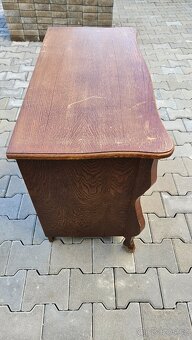 Dřevěný TV stolek + skříňka - 11