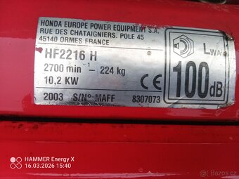 Zahradní traktor Honda  HF2216 - 11