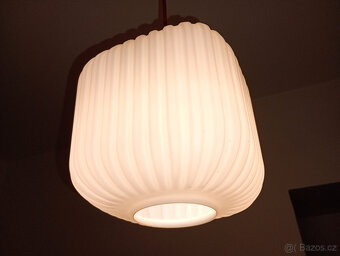 RETRO lustr 4ks,opálové sklo,cca 1970-80 - 11