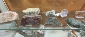 Sbírka minerálů s vitrínou nerosty - 11