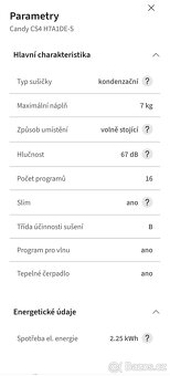 Sušička prádla Candy (CS4H7A1DE-S) + zdama mezikus - 11