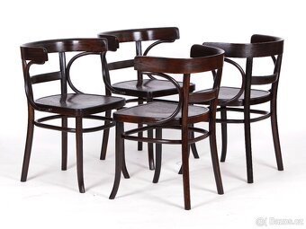 Luxusní starožitná křesílka, židle THONET, 4 kusy, 1930. - 11