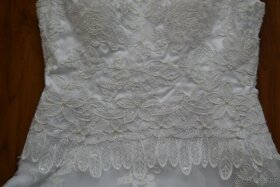 Bílé svatební šaty vel. 36/38 + spodnice zdarma - 11