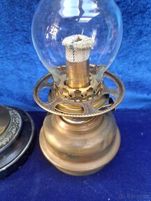 Vojenská, petrolejová lampa mosaz - 11