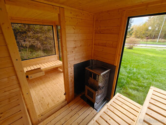Finská venkovní sauna-Saunový domek s odpočívárnou - 11