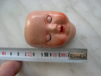 starožitná hlavička mrkací panenky, trup - 11