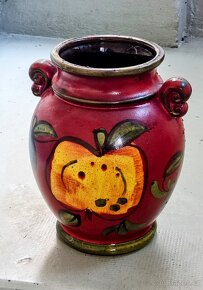 Glazovaná keramika na marmeládu/květináč - 11