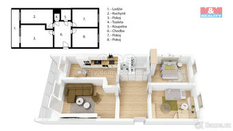 Prodej bytu 3+1, 74 m², Praha, ul. Malkovského - 11