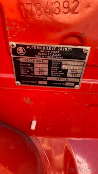 Škoda 105S užovka r.v.1977 původní SPZ i T.P. - 11