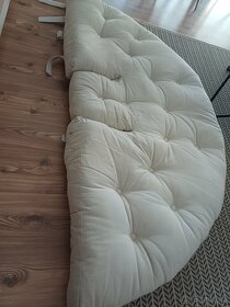 Lněné béžové křeslo Karup-rozkládací - 11