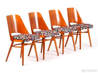 Zachovalé jídelní židle TON , nové čalounění. - 11