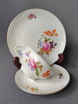 Krásné porcelánové trio Jlmenau Graf von Henneberg - 11