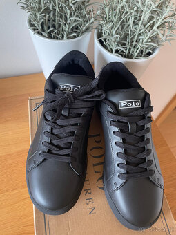 Černé kožené unisex tenisky Polo Ralph Lauren 40 - 11