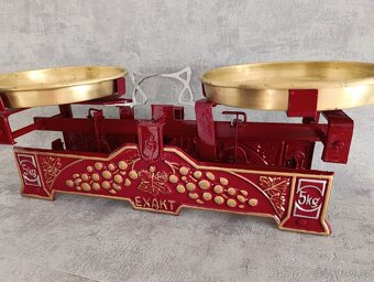 Staré 5kg dvoumiskové váhy EXAKT po renovaci. Puvodni misky - 11