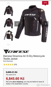 Bunda Dainese Dinamica Air D-Dry, vel 50 (M), textilní, nová - 11