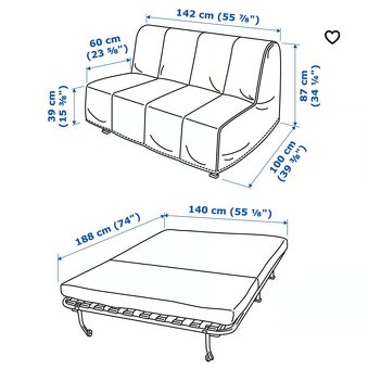 Ikea Lycksele Havet 2 místná - 11