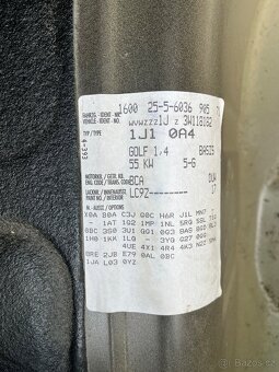 VW Golf 4 1.4 16V 55kw 6/2002 - 11