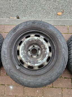 Letní pneu Dunlop, komplet kola plech Octavia, poklice Škoda - 11
