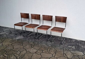 Funkcionalistické chromované židle 4ks - 11