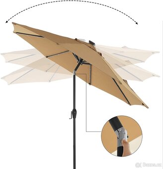 Nový slunečník s LED osvětlením 270245 cm - 11