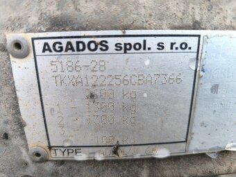 Přívěs Agados Adam S, 2600kg,sklopný+nájezdy. - 11