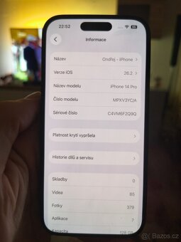 Apple iPhone 14 Pro 128GB Black,pěkný stav,87%bat,z.12mesicu - 11