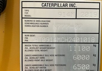 Kolový nakládač CAT 914M-EPA - 11