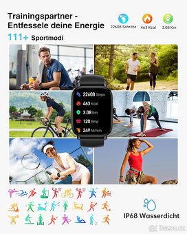 Chytré hodinky LLKBOHA P72 – 1,85" - volání, IP68 v češtině - 11