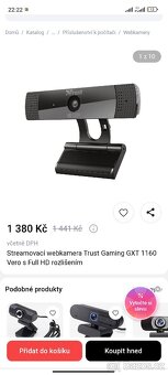 Web kamera Trust gaming GXT 1160 Vero- Full HD -jako nová - 11