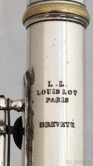 Starožitná francouzská stříbrná flétna od L.L. Louise, lot P - 11