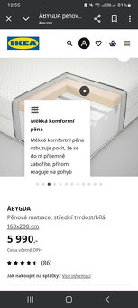 Postel IKEA 160 x 200 + Matrace - 11