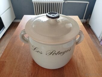 VELKÝ KAMENINOVÝ POLÉVKOVÝ HRNEC FRANCIE - 11