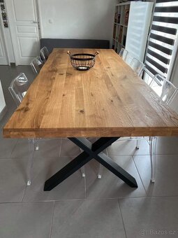 Dubový masivní stůl 220x100 cm kuchyňský - 11