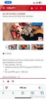 Hilti dc se 20 skoro nová drážkovací fréza rok 2019 - 11