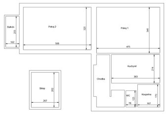 Byt 2+1 ve Svitavách v osobním vlastnictví o velikosti 52 m² - 11