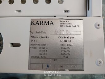 Prodám digestoř zn.Karma - 11