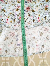 Nové modré šaty Timeout M L Luční kvítí růže květiny dlouhé - 11