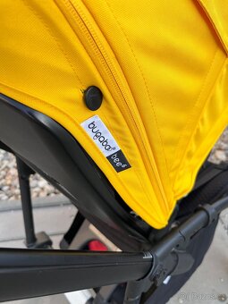 Bugaboo Bee6 All Black se žlutou prodlužovací stříškou s prů - 11