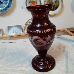 Starožitná skleněná váza Eggerman - 11