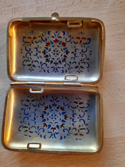 2 ruská starožitná stříbrná pouzdra na cigarety, cloisonne s - 11