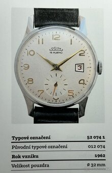 Československé Mechanické Retro Vintage hodinky PRIM Datumat - 11