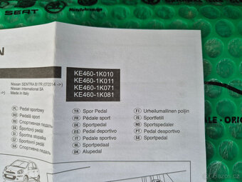 Nové originál sportovní kryty pedálů Nissan - 11